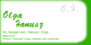 olga hanusz business card